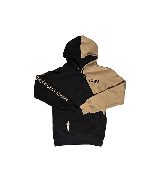 Unisex "Tan" Split Color Hoodie