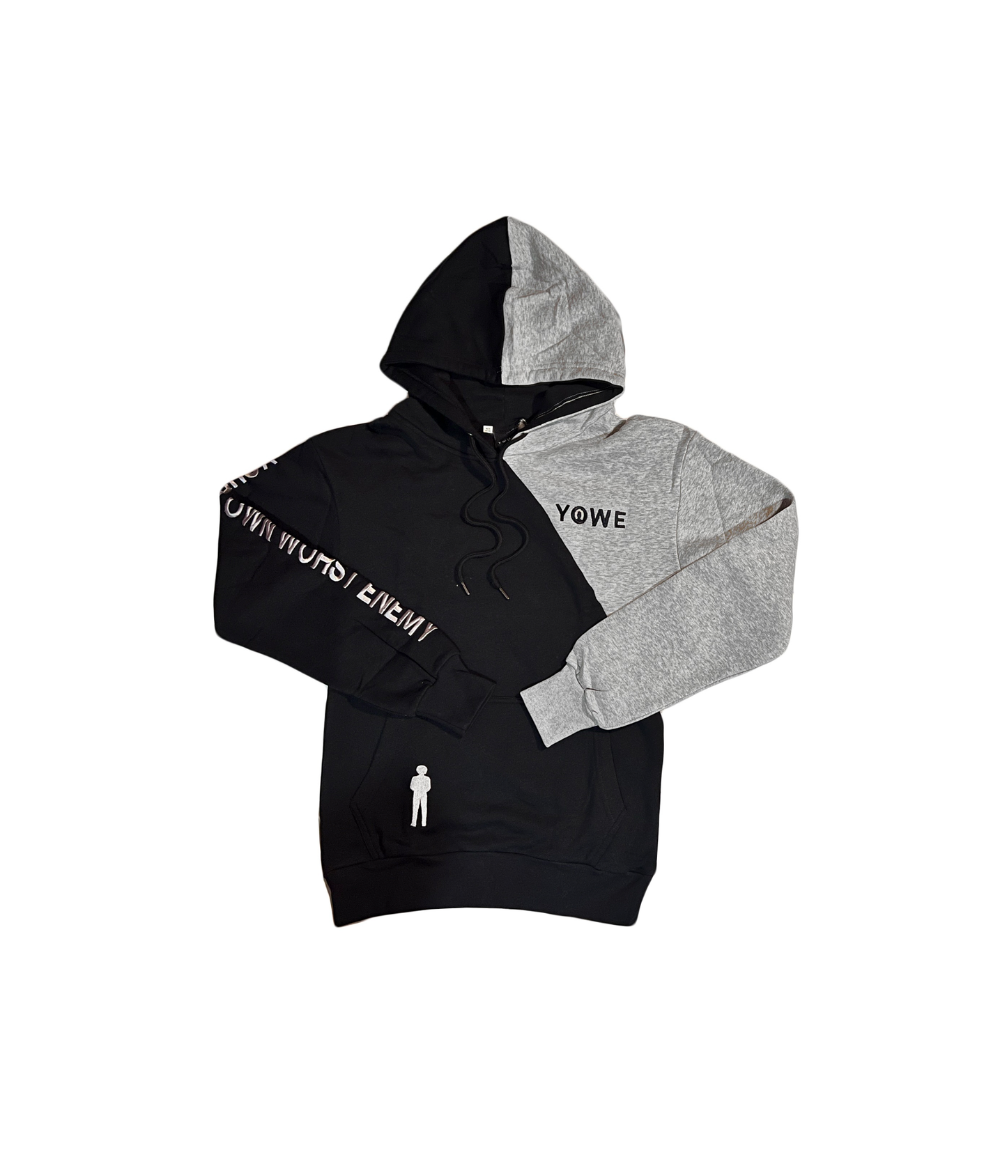 Unisex "Grey" Split Color Hoodie